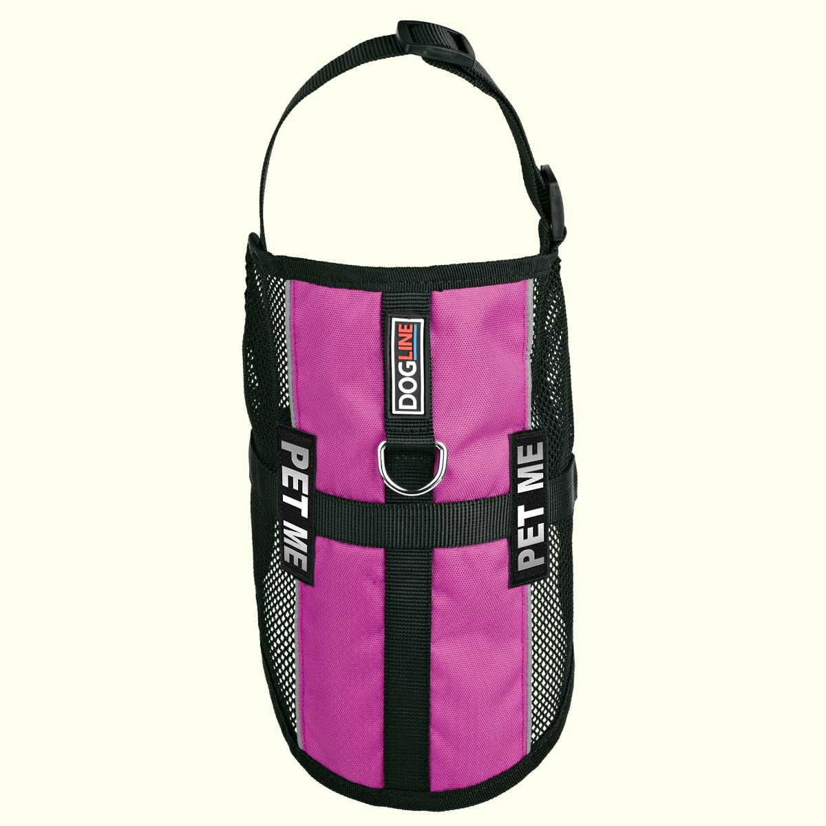 Dogline 22"-29" MaxAire Multi-Purpose Mesh Vest for Dogs and 2 Removable PET ME Patches, Large, Pink