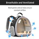 Bunny Carrier, Guinea Pig Carrier,Small Animal Carrier Backpack for Rabbit,Bearded Dragon, Lizard,Hamster,Kitten. Breathable Pet Travel Cage Bag Perfect for Vet Visits & Outdoor Adventures (Black)