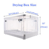 Cat Drying Box | Anti-Hair Flying | Transparent Foldable Pet Drying Room | Drying Cage for Cat and Small Dogs | Without Hair Dryer (Transparent White, Medium)