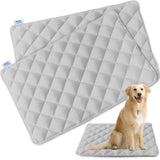 Magik & Kover Dog Crate Pad 2 Pack (48" x 30"), Soft Dog Crate Mat with Anti-Slip Bottom, Machine Washable Kennel Pad, Fits 48 Inch Crate, Grey