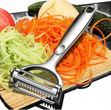 Multifunction Vegetable Y-Peeler, 1Pack Classic Stainless Steel Carrot Peeler Kitchen Tool (2-in-1)