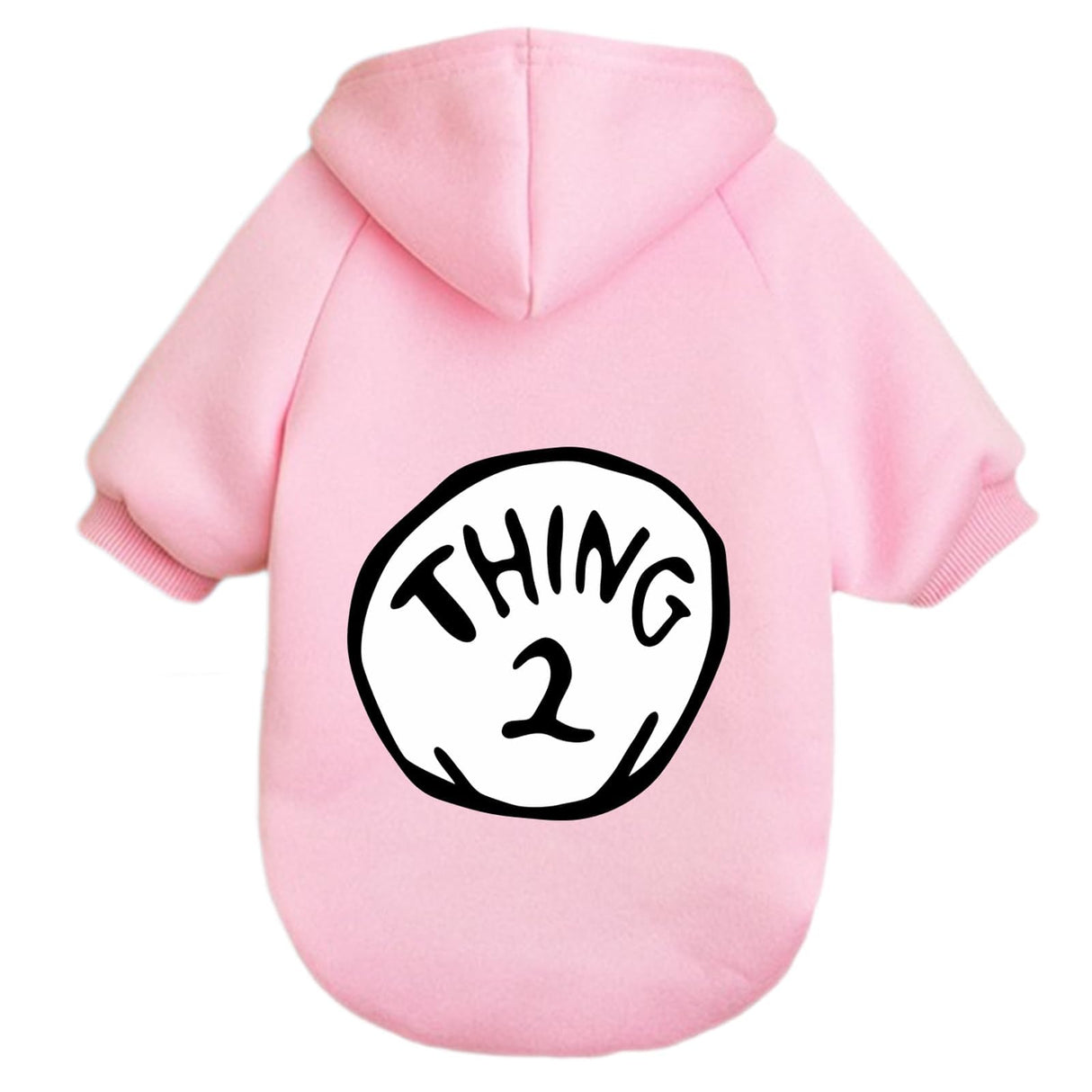 Cayxatiu Dog Hoodie Pet Clothes for Small Dogs Thing 2 Printed Hoodies Medium Puppy Hooded Sweatshirt Pullover Outfit(Pink 2,2XL)