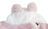 GabeFish Dog Cape Blanket for Small Dogs, Cute Puppy Fleece Pajamas, Cats Cold Weather Coat Wraps with Hood Pink Small