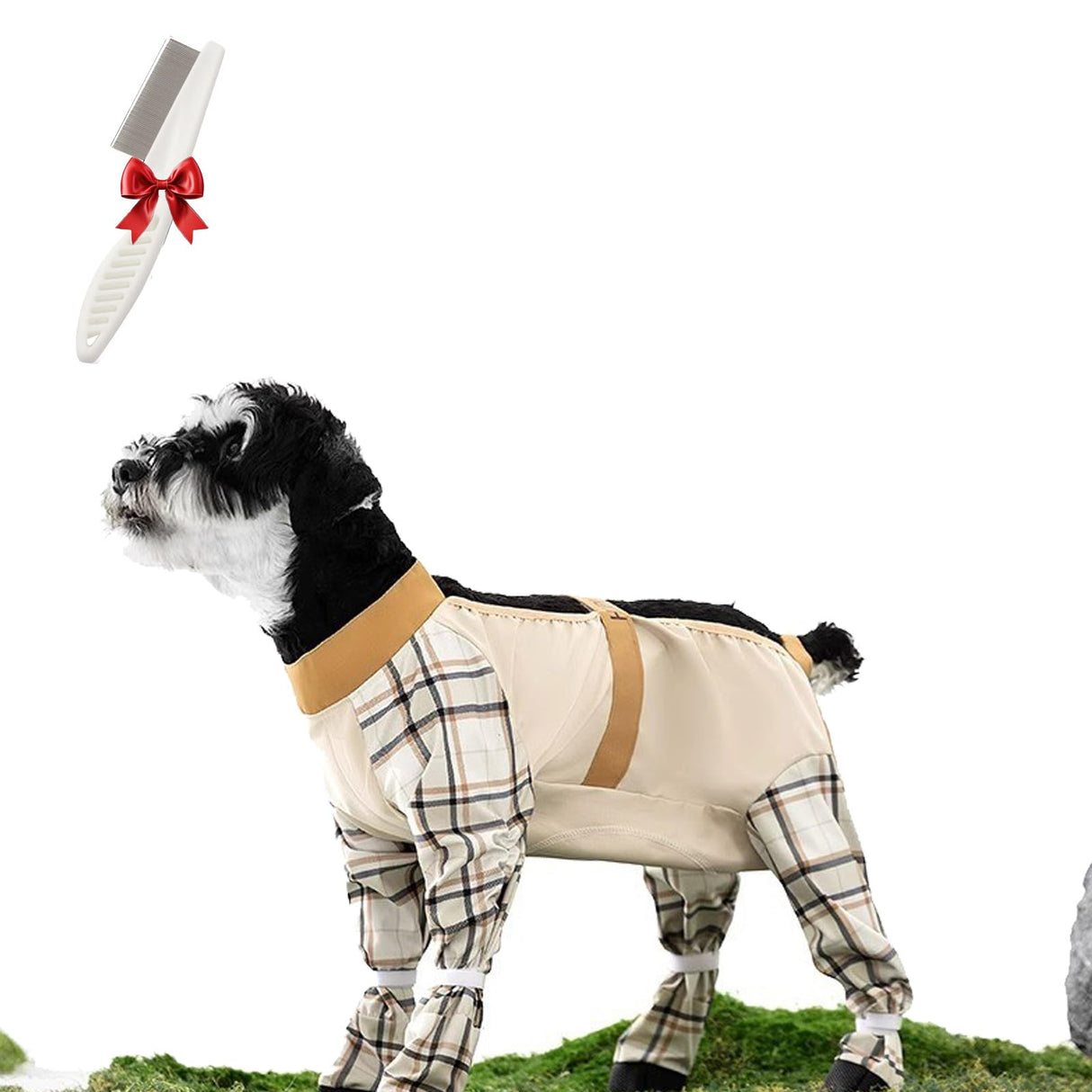 Pet Anti Dust Pants with Shoes for Dogs, Anti-Slip Waterproof Rain/Snow Boots with Adjustable Suspender, Outdoor Walking/Hiking Dirty-Proof Belly for Small Medium-Sized Dog (#C,M)