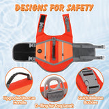 EMUST Dog Life Vests for Swimming, Adjustable Dog Life Jackets for Small Dogs with Hook & Loop, Reflective Dog Swim Vest with Quick-Release Buckles for Bulldogs, Dachshunds, Corgis, Orange, S