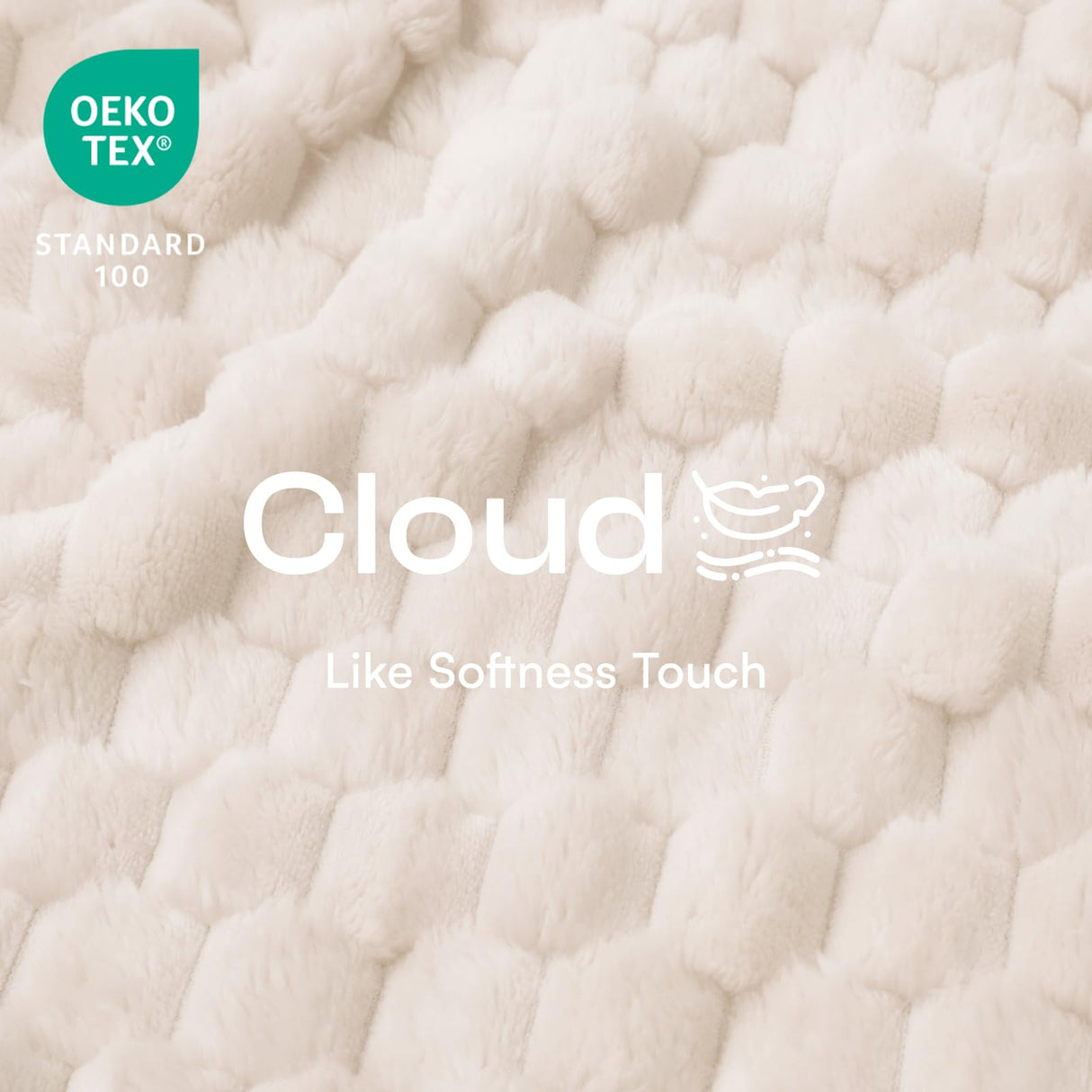Luciphia Soft 300GSM Fleece Pet Blanket for Small Medium Large Dogs Washable 3D Textured Flannel Cat Puppy Decorative Furniture Protector Throw Durable White, XL(57''x40'')