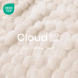 Luciphia Soft 300GSM Fleece Pet Blanket for Small Medium Large Dogs Washable 3D Textured Flannel Cat Puppy Decorative Furniture Protector Throw Durable White, XL(57''x40'')