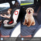HCCW Dog Car Seat Cover for Back Seat Pet Cover for Dogs Waterproof Bench Seat Cover Protector Scratch Proof Nonslip Soft Dog Back Seat Cover for Cars Trucks SUV（48" L ×52" W