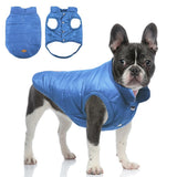 TQFlow Warm Dog Coat, Windproof Dog Jacket Fleece Pet Winter Coats Solid Color Dogs Clothes Cold Weather Pet Jacket Vest Soft Puppy Apparel for Small Medium Dogs Cat (XL, Blue)