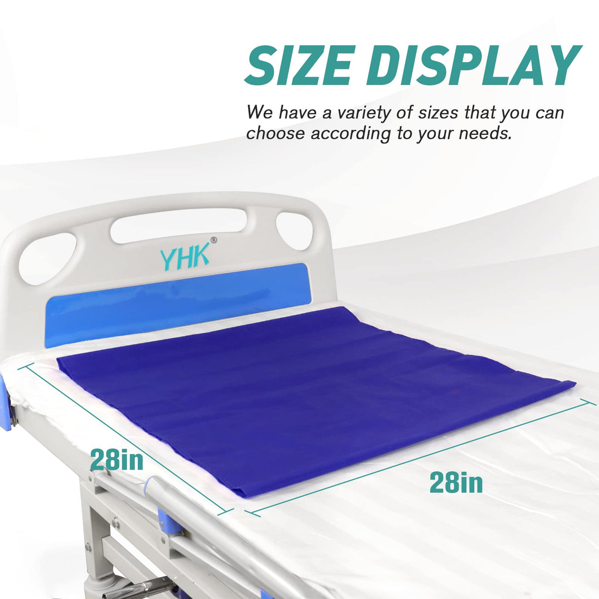 YHK Tubular Slide Sheet for Patient Transfer, Sliding Draw Sheets to Assist Moving Elderly,Slides for Cars, Hospital Bed, Home Care(Blue, 28"x28"(72x72cm)