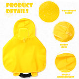LUZGAT Dog Raincoat for Medium Dogs, Dog Rain Jacket with Clear Hooded, Waterproof Dog Rain Coat with Adjustable Belly Strap, Dogs Safety Vest for Outdoor Adventures Walking(Yellow,M)