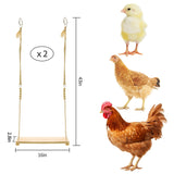 Chicken Swing Toy, 2 Pack Chicken Toys, Wood Chicken Swing Toy, Wood Chicken Swing for Chickens Rooster Poultry Parrots