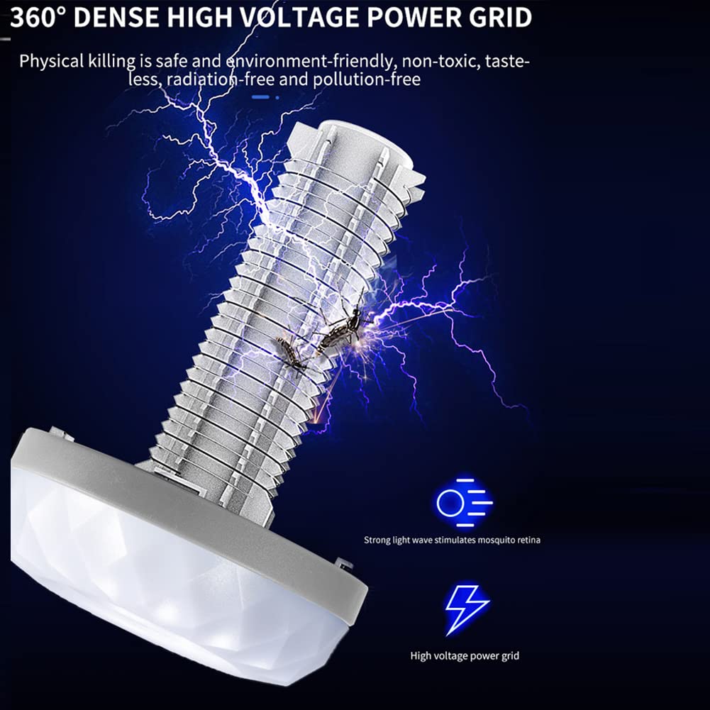 Buzz Blast Pro,Zaptek Mosquitoes Zapper,2024 New BuzzBlast Buzzbug Mosquito Killer,Bug Bulb,USB Charing and Solar,Great for Outdoor and Indoor (2Pcs)