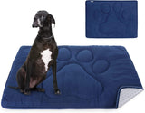 Dog Crate Pad(30"x 48"), Mats for Sleeping, Breathable Crate Bed Pad,Dark Colored to Hide Stains, Navy