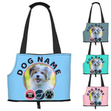 Custom Dog Carrier Purses Personalized Crossbody Puppy Carrying Bag Add Your Pet Photo Name Text Soft-Sided Sling Cat Pouch for Outdoor Hiking Traveling Subway Shopping (Style3)