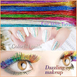 Hair Tinsel Kit (48 Inch,12 Colors, 3800 strands), Fairy Tinsel Hair Extensions with Tools - Glitter Hair Tinsel Heat Resistant Accessories for Girls Women Kids Christmas New Year Halloween Cosplay
