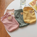 Generic RichePet 4 Pieces Dog Shirts with Breathable and Comfort Small Medium Dog cat pet Clothing Spring Dog Outfits for Small Puppy Cat Pets (X-Large), Yellow Pink Green White