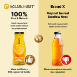 Golden Nest Premium Bird Nest Drink, Swallow Bird Nest 100% Natural - Made in USA, (燕窩) 12 bottles x 240 ml (8oz) (Original)