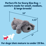 Snuggle Puppy Junior Heartbeat Puppy Toy - Heartbeat Puppy for Dogs - Pet Anxiety Relief and Calming Aid - Comfort Dog Toy - Behavioral Training and Sleep Aid Cuddle Buddy - Black