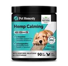 Load image into Gallery viewer, Natural Hemp Calming Chews for Dogs, Maximum Strength Stress Support for Anxiousness with Melatonin &amp; Valerian Root, Non-Sedating Dog Relaxing Chews for Separation, Thunder &amp; Vet Visits – Duck (90 Ct)
