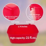 AMZSYLV 26 Pack Rabbit Feeder Waterer Chicken 21 oz Food Water Cage Cups Puppy Cat Hanging Feeding Dish Coop Bowl Watering Container Treats Drinker for Pigeon Bird Bath Basin Hamster Bed