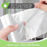 Teivio Small Trash Bags 4 Gallon 200 Counts Garbage Bags, Bathroom Trash Can Bin Liners, Small Plastic Bags for home office kitchen, fit 12-15 Liter, 3,3.5,4.5 Gal, Clear