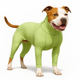 LovinPet UPF 50+ Dog Sun Protection Shirt for Medium and Large Dogs, 4-Way Stretch Nylon, Lightweight Anti-Static Quick-Dry UV Layer, Indoor Shedding Control and Winter Base Layer,Green,L