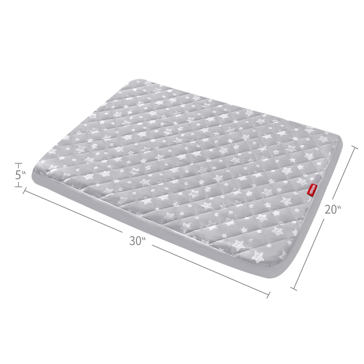 Moonsea Dog Bed Covers Replacement Washable 2 Pack, Waterproof Dog Bed Covers Dog Pillow Cover Quilted, Pet Bed Cover Lovely Grey Star Print, Puppy Bed Cover 20x30 Inches, for Dog/Cat, Cover Only