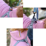 Furmate Dog Hoodies with Hurns Built in, Dog Sweatshirt for Small, Medium, and Large Dogs, Warm Sweaters for French Bulldogs, Pitbull, Puppy, Winter Jacket Alternative - Pink - L
