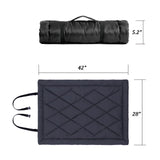 GNarbor Rollup Camping Outdoor Dog Bed,Portable Dog Travel Mat with Carry Handles for Medium Large Dogs Waterproof Washable Pet Pad,42 * 28”Dark Blue