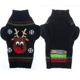 BOBIBI Dog Sweater for Christmas Cartoon Reindeer Pet Cat Winter Knitwear Warm Clothes