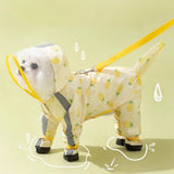 Harikaji Small Dog Raincoat, Tail Protect Feet Cover Waterproof Dog Rain Jacket Rain Coat for Puppy Small Dogs(Pineapple,XL)