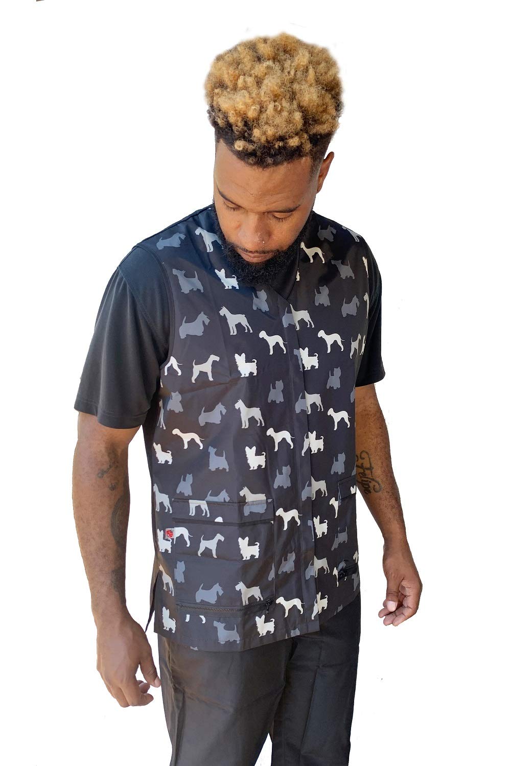 Ladybird Line 815 - Waterproof Men's Terrier Pet Grooming Accent Jacket Ideal for Pet Groomers and Hair Stylists - Solid Back - 4XL