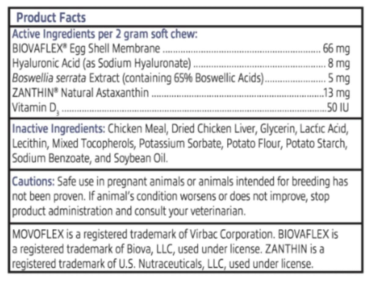 MOVOFLEX Soft Chews Hip and Joint Support Supplement for Small Dogs 60 Count by Virbac