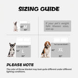AIWEK Dog Blanket Paw Bone Pattern 1 Pack 3 Colorful 40"*30" Super Soft Warm Flannel Sofa Cover Car Bed Protector, Urine Proof Washable Outdoor Pet Blanket for Puppy Large Dogs & Cats