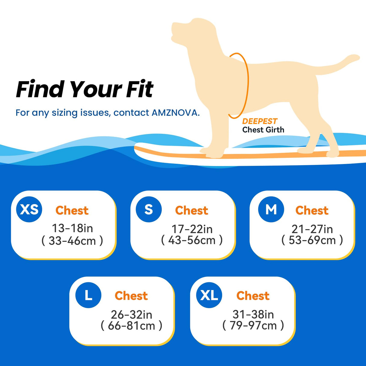 AMZNOVA Rip Stop Dog Life Jacket, Dog Life Vest for Swimming & Boating, Lightweight & Buoyancy for Doggy Puppy, Lifejacket with Handle, M, Bright Yellow