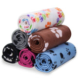 Comsmart Pet Blanket Dog Cat Soft Fleece Blankets Sleep Mat Pad Bed Cover with Paw Print for Kitten Puppy and Other Small Animals, 6 Pack of 39x35 Inches