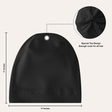 Silky Satin Lined Bonnet Sleep Cap Adjustable Strap Hair Wrap Slouchy Beanie Hat for Curly Hair Braids Night Caps for Women 2PCS(Black&Pink)