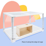 Niteangel Visible Hamster Digging Box for Syrian Dwarf Roborovski Campbell Hamsters Gerbils Mice Lemmings Degus or Other Small-Sized Pets (Burlywood)