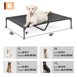 Garnpet XL Elevated Dog Bed for Large Dogs, Extra Raised Dog Cot Beds, Heavy Duty Pet Cots with Durable Supportive Teslin Recyclable Mesh, Indoor & Outdoor Pet Bed