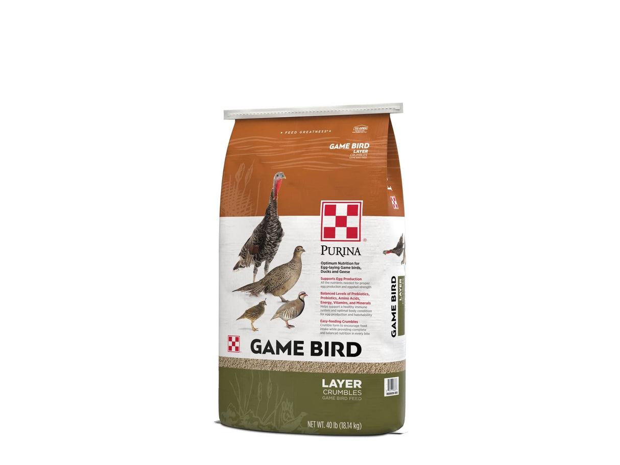 Purina | Game Bird Layer Feed | Crumbles | 40 Pound (40 LB) Bag