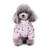 S-Lifeeling Dog Pajamas Costumes for Indoor Outdoor Turtleneck Love Pattern Comfortable Puppy Pajamas Soft Dog Jumpsuit Shirt Best Gift 100% Cotton Coat for Medium and Small Dog