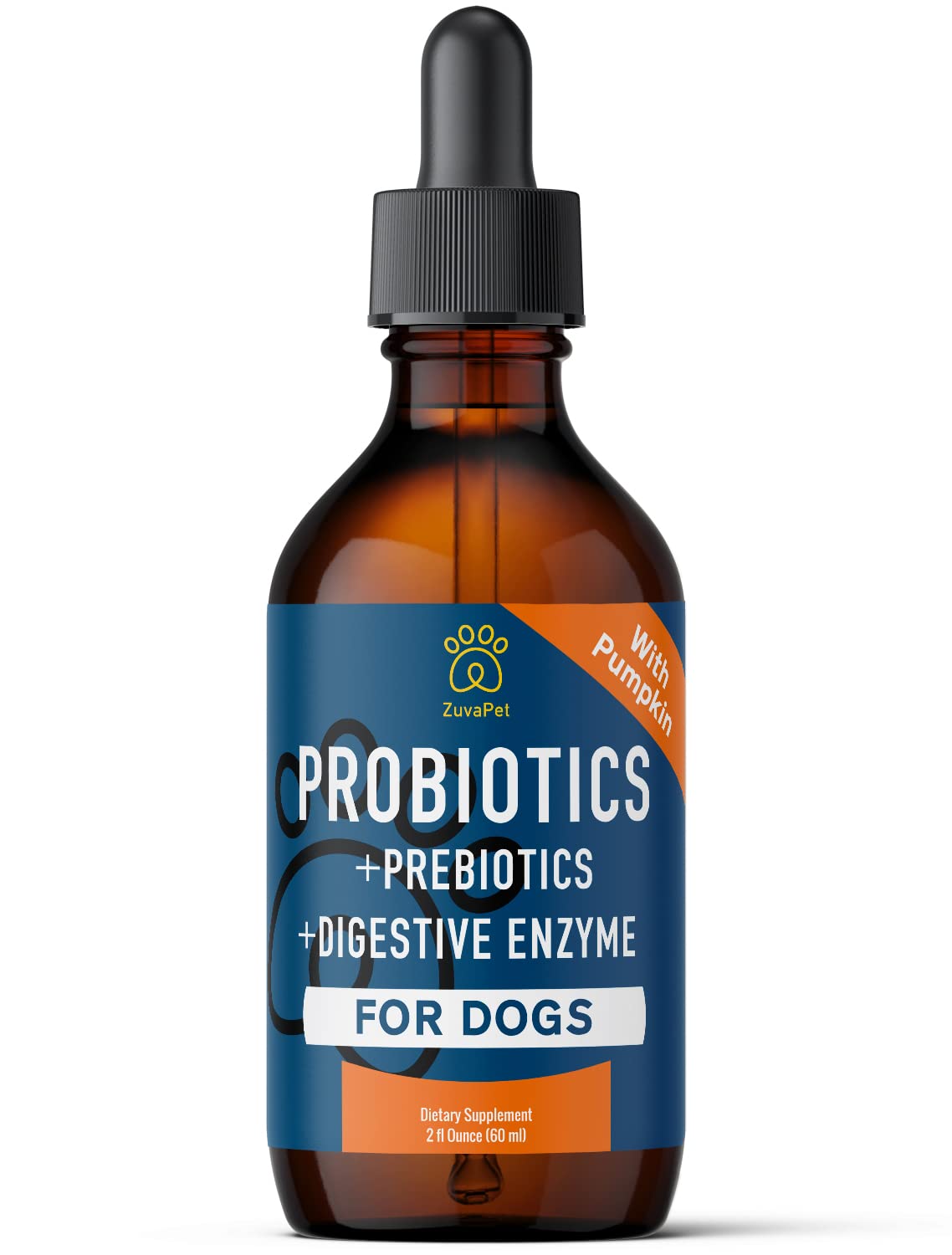 ZuvaPet Probiotics for Dogs - Dog Probiotics for Diarrhea - Natural Digestive Enzymes for Upset Stomach Relief + Gas, Constipation Health & Itch Relief - Prebiotic Pet Supplies - 120 Servings