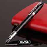 Metal Ballpoint Pen, Twist Open Retractable Rollerball Pen Medium Point (1.0mm) Black Ink Smooth Writing Business Gift Pens for Men, Women, Office, Channewer Executive Premium Signature Pens （Black）