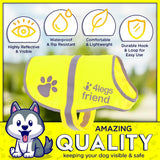4LegsFriend Safety Reflective Vest for Dogs - High Visibility for Outdoor Activity Day and Night, Protect Your Pet from Cars & Hunting Accidents