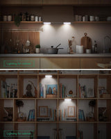 VIBELITE LED Night Light Switch, 12 Total Batteries Included, 200 Lumen Wireless COB LED Switch Light, Under Cabinet, Shelf, Closet, Garage, Kitchen, Stairwell and Emergency, Battery Operated, 4 Pack