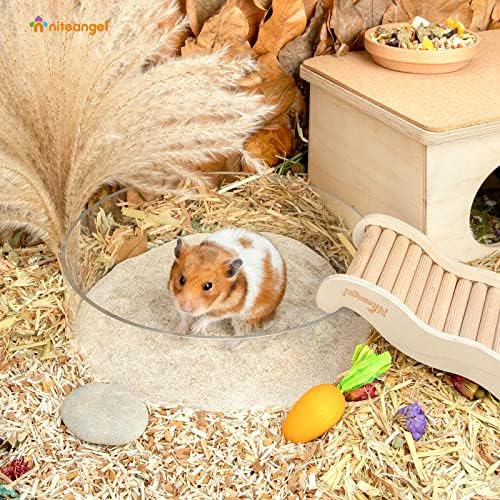 Niteangel Hamster Desert Bath Sand | No-Dust Bath or Potty Litter for Hamsters, Chinchillas, Gerbils, Mice, Degus and Other Small Pets (2.5LB, Desert Sand & Zeolite Particles)