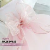 UOSIA Summer Dog Wedding Dress Girl Pink Puppy Dresses for Small Dogs Fashion Sweet Cat Valentines Princess Tulle Tutu Skirt for Pet Formal Clothes XS