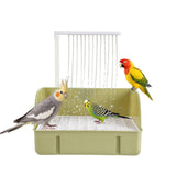 ROOJUNE Bird Bath, Automatic Parrot Shower Bath with Pump, Birds Shower Bathtub with Running Water, Birdcage, Medium Birds Parakeet Budgies Cockatiels Conures Finches, Lovebird