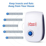 10 Pack Ultrasonic Pest Repeller, Mice Repellent Plug in Ultrasonic Insect Repellent Electronic Indoor Pest Control for Bugs Roaches Insects Spiders Mice Mosquitoes Flies, Ants Repellent for Home
